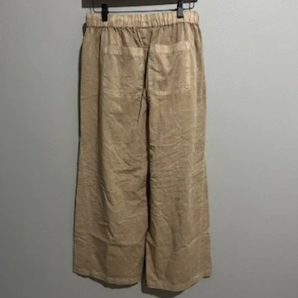 Universal Thread Womens High-Rise Wide Leg Drawstring Pants Tan Small New - Picture 12 of 13